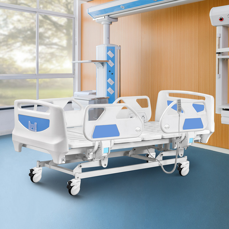 5 Function Electric Patient Hospital Bed ICU Height Adjustable Hospital Bed 1050MM 350lb