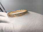 Diamond High End Custom Jewelry Love Bracelet 18K Yellow Gold