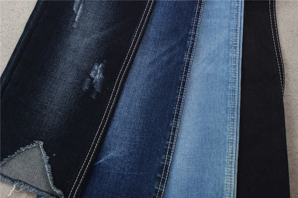 10.5 Oz Lightweight Dark Blue Cotton Organic Stretch Denim Fabric For Men Garments