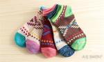 2015 Fashion creative patterned design AZO-free cotton ankle socks for christmas