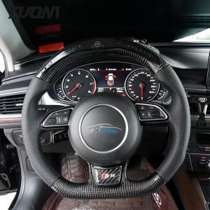 Quality Customized Led Audi Carbon Fiber Steering Wheel Genuine Leather S7 Rs6 wholesale