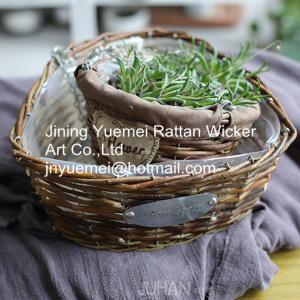 Quality 2016 new style wicker garden baskets heart shape willow plant basket wholesale