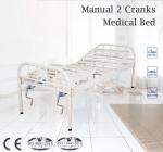 Stainless Steel Clinic Ordinary Medical Bed 2 Crank Hospital Bed