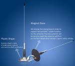 OEM 75 Ohm Car CB Radio Antenna With Magnetic Base