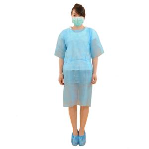 Quality Eco Friendly Disposable Medical Clothing , Hospital Patient Gown 20-50g/M2 wholesale