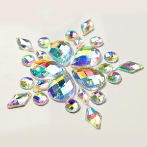 Quality Colorful Pear Shaped Sew On Glass Crystals , Extremely Shiny Sew On Gemstones wholesale
