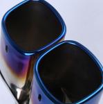 PUERXIN Car Modification Accessories Burnt 19cm Stainless Steel Exhaust Pipe