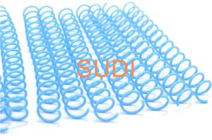 Quality Strong Tension Strength Sky Blue 2.79mm Plastic Spiral Binding Coils wholesale