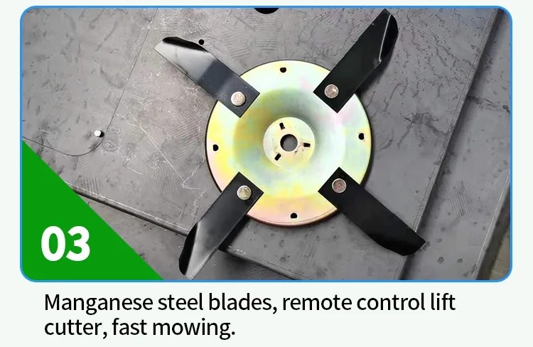 Rubber Crawler Auto Lawn Mower Robot Gasoline Self Propelled