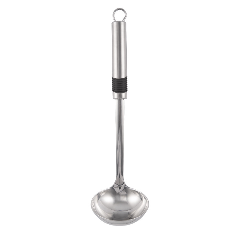 High grade Custom 6PCS set Kitchen tool with tray Stainless steel ladle turner fork spaghetti spoon for kitchen cook