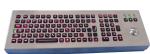 106 USB industrial brushed steel Keyboard with laser trackball backlight