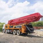 Compact Structure Putzmeister Concrete Pump Truck Cylinder Type Intelligent