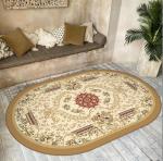 Ethnic Style Ellipse Crystal Velvet Floor Carpets 160*230cm For Bedroom Living