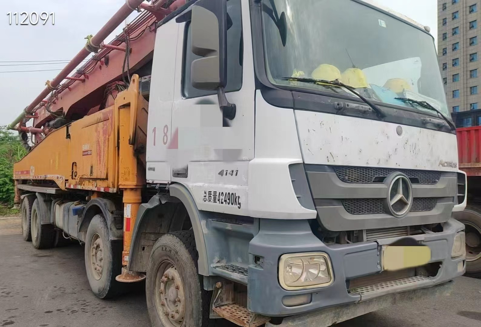 2016 Sany Heavy Industry Diesel Concrete Pump Truck 56m Vertical Reach for High Flow Pumping Reliability