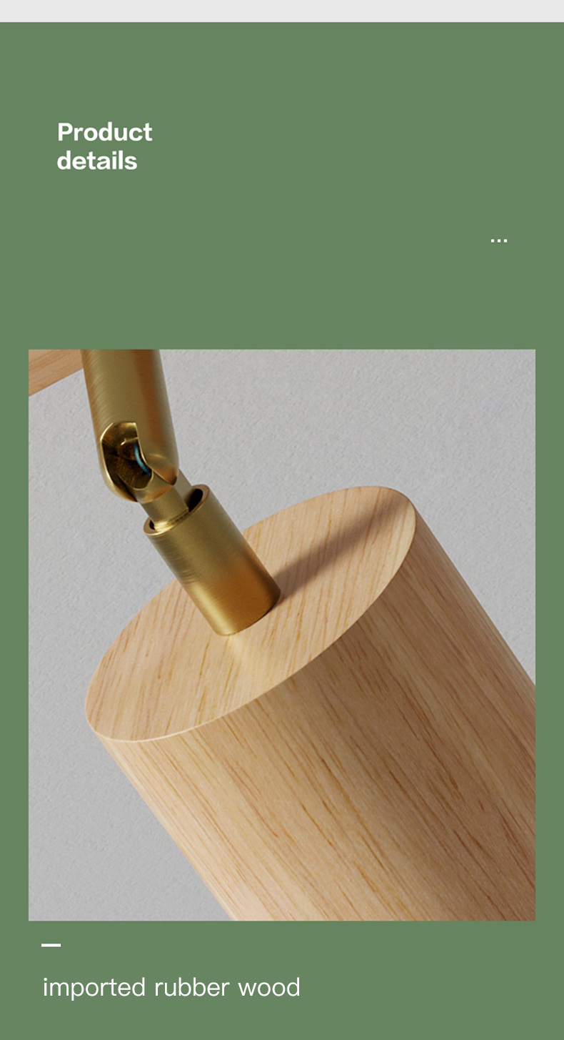 Wood Led Ceiling Lamp With Spot Lights For Living Room Bedroom Corridor Home track lighting(WH-WA-46)