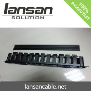 Quality Black 19 Inch Horizontal Cable Management High Density 1U Plastic Cable Management wholesale
