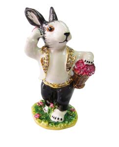 Quality Easter Rabbit Trinket Box Rabbit Trinket Jewelry Box Bejeweled Box Cony Jewelry Trinket Box Easter Bunny Jewelry Box wholesale