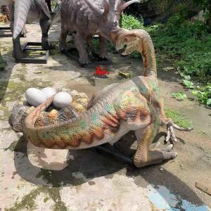 Quality Theme Park Equipment Realistic Animatronic Dinosaur Model Oviraptor Statue wholesale