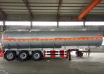 60 CBM Oil Tank Truck 3 Axles Semi Flatbed Trailers For Oil Fuel Transport