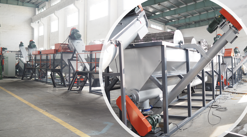 PET 8m Plastic Recycling Washing Line 5.5kw Sink Float Plastic Separation