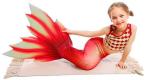 Beauty Flower Fin Swimmable Mermaid Tails For Girls , High Elasticity Fabric