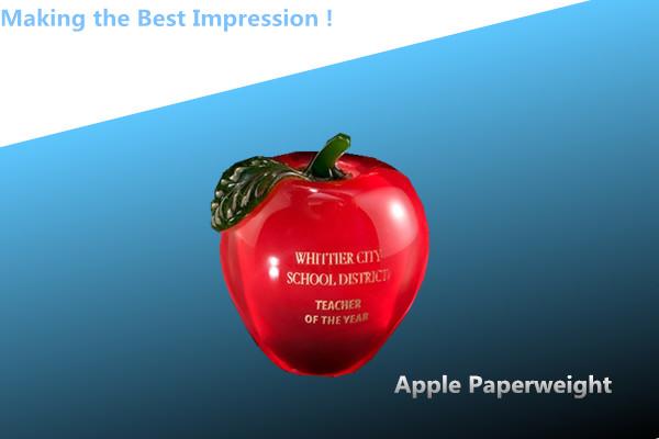 crystal award/acrylic trophy/acrylic award/crystal apple paperweight/crystal