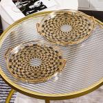 Ceramic Round Tray for Securely Holding Cups Dishes Plates Durable Non-Slip Grip