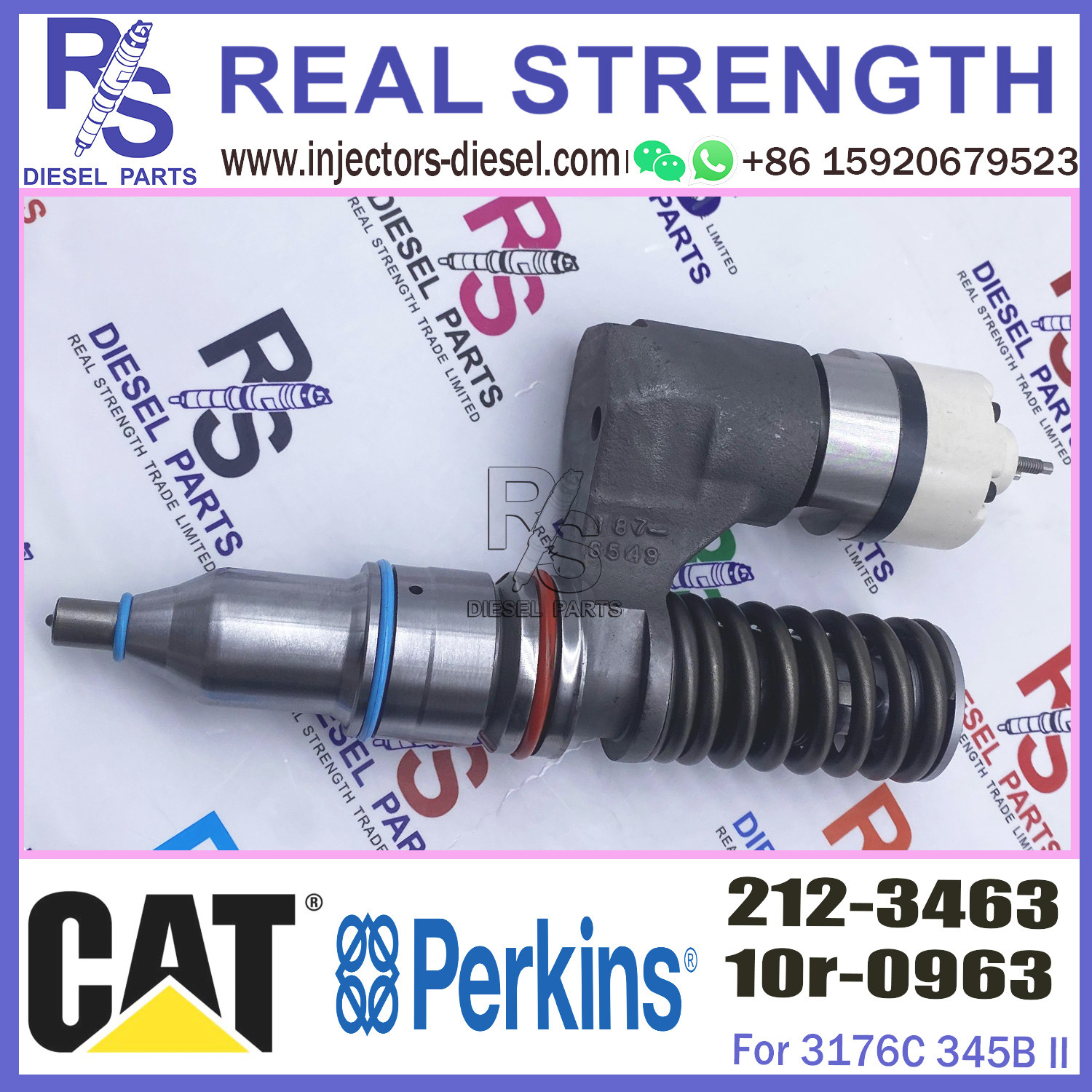 Diesel Engine Fuel Injector Excavator Accessories Diesel Motor Parts 2123463 212-3463 for Caterpillar CAT 3176C 345B II