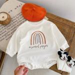 wholesale baby romper rainbow printing clothes set clothing boy and girl romper