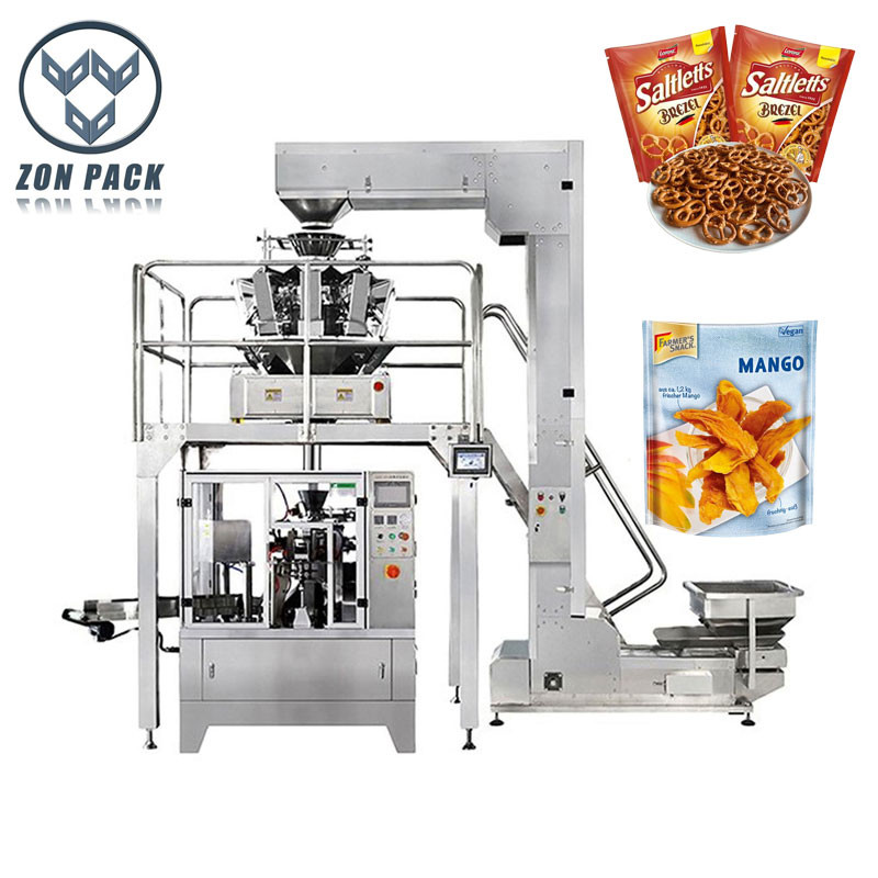 Snacks Nuts Candy Stand Up Zip Lock Pouch Machine Multi Function