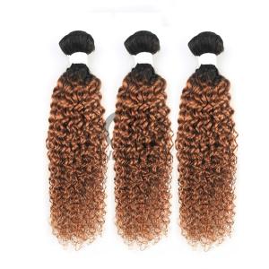 Quality #T1B/30 Kinky Curly Remy Human Hair Bundles Sew In Weave Bundles Brazilian Bundle Deals wholesale