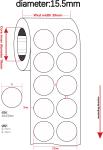 15.5mm 1.5mil White Gloss High Temperature Resistant Polyimide Label