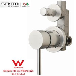 Quality steel body brushed finish shower mixer with watermark wholesale