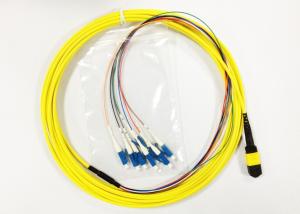 Quality MPO LC Fiber Optic Patch Cord Flat Round with 12core Ribbon Cable wholesale
