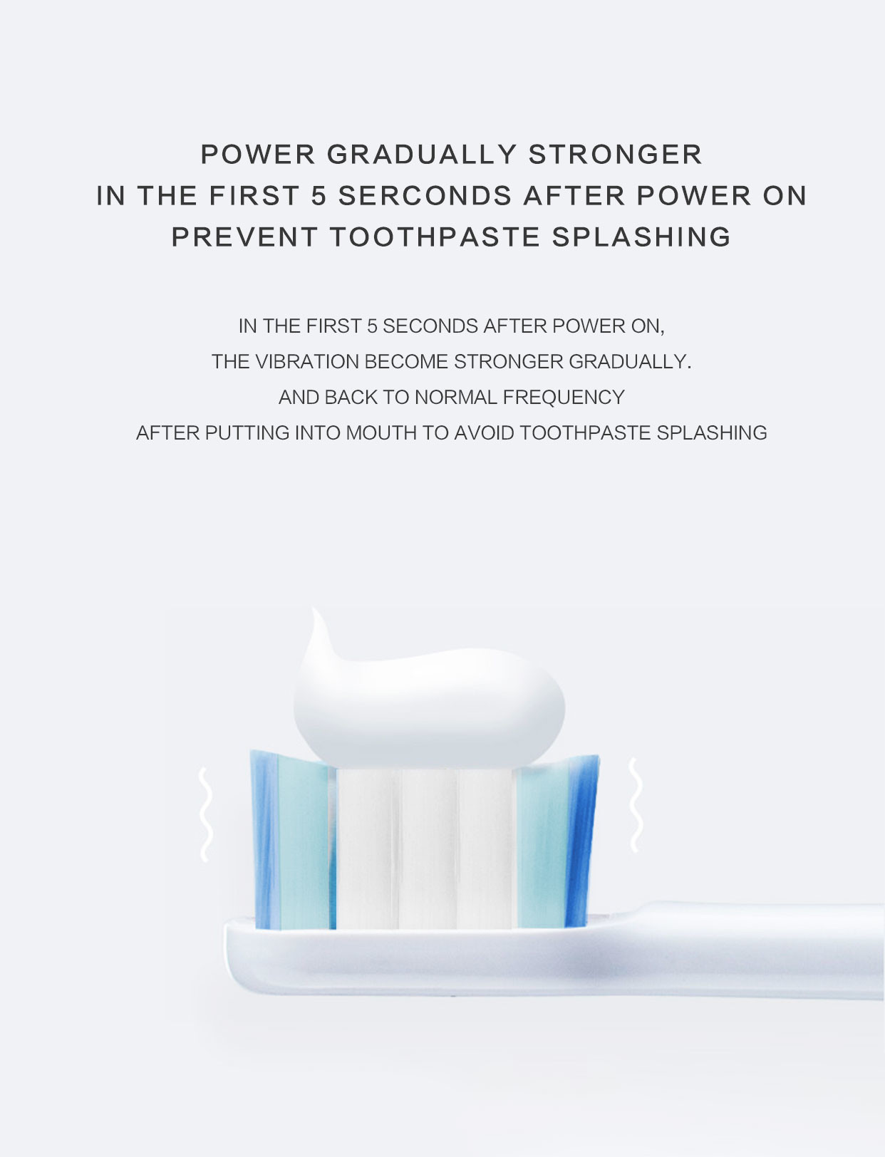 Eco Friendly Rechargeable Electric Toothbrush Waterproof IPX7 42000 VPM