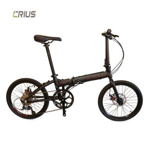 Quality Crius 20 Inch Master D Mini Foldable Bike 9 Speed Metallic Black Aluminum Alloy Rim wholesale