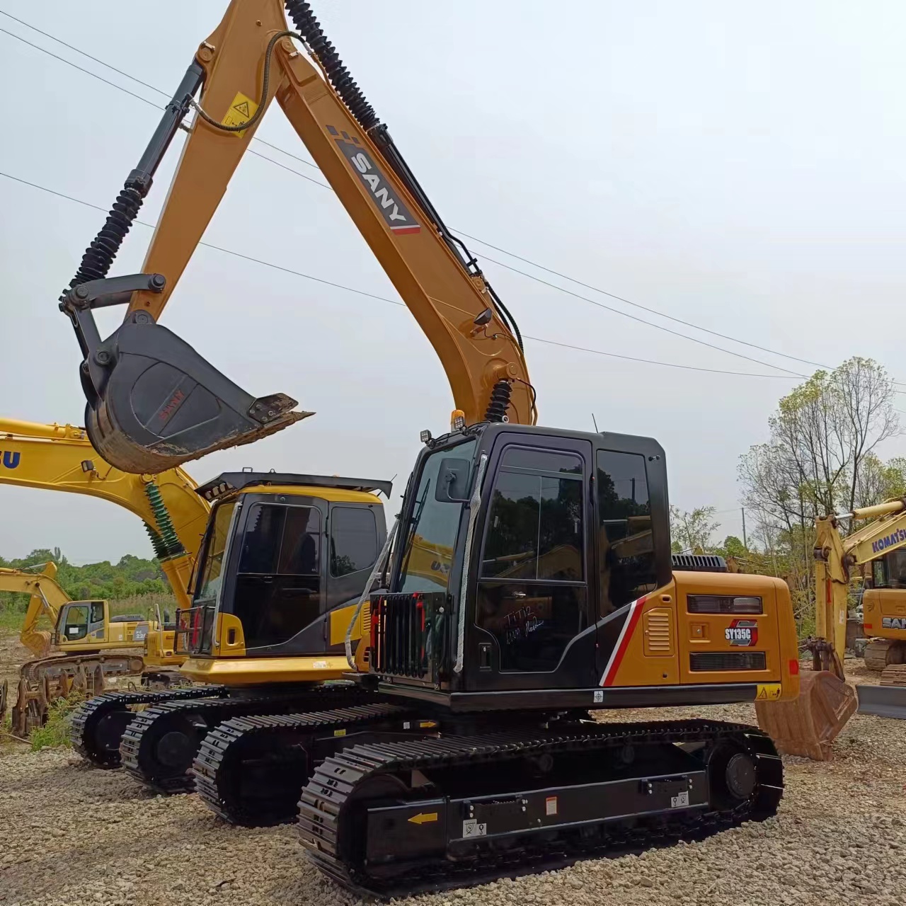 Sany Sy135C 65C Excavator 13.5Ton for Road Construction 73kw Hydraulic Crawler Excavator