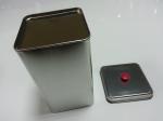 Golden Square Metal Tin Plate Tea Canisters , Thickness 0.23mm