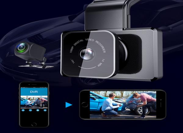 24h ADAS 4g Smart Rearview Mirror Car Recorder Dual Dash Cam GPS DVR Loop