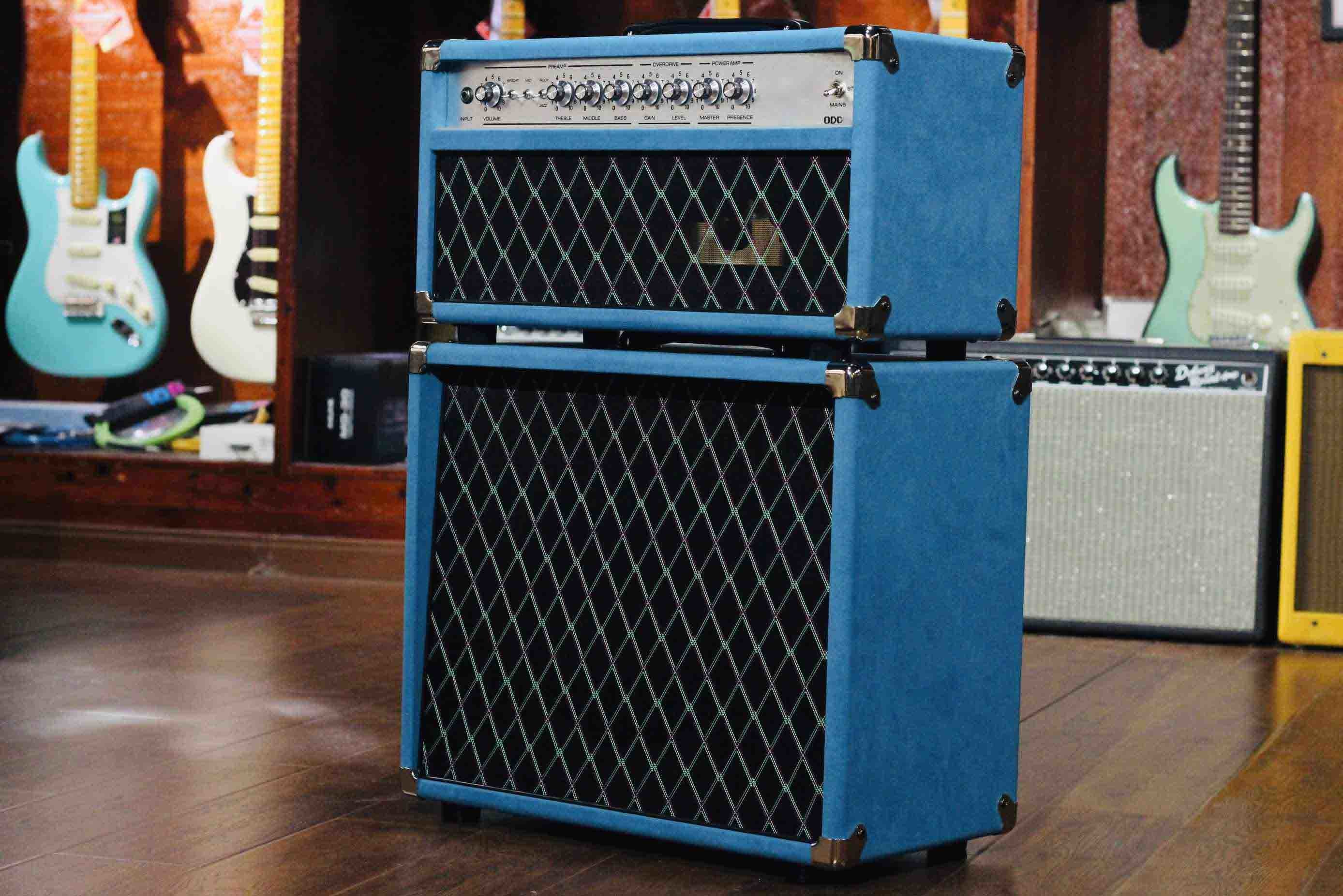 Custom Dumble Clone 2025 Overdrive Reverb 50-Watt Hand-Wired Tube Head-Suede Blue JJ Tubes 50W