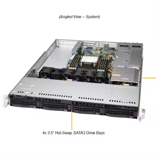SuperServer SYS-510P-WTR Single Socket 2x 2.5" Drive Bays Network Card AOC-S25G-M2S-0