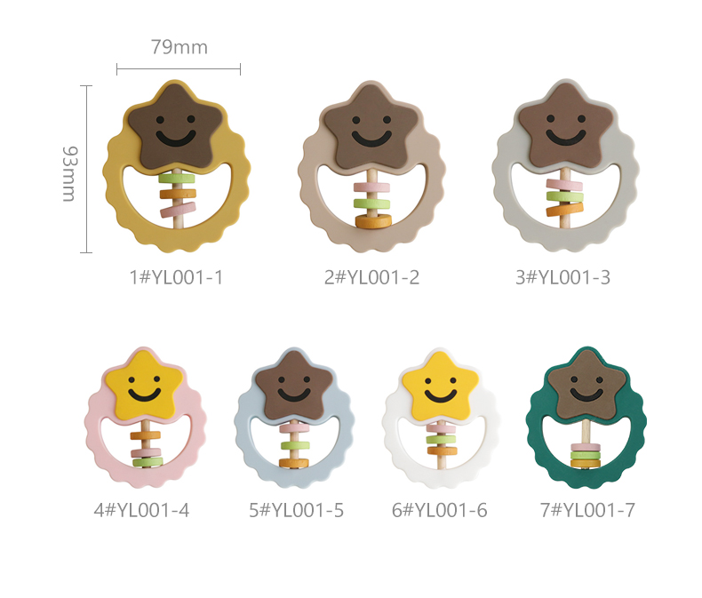 Bird Shape Silicone Baby Rattle With Multi Color Eco Friendly Material