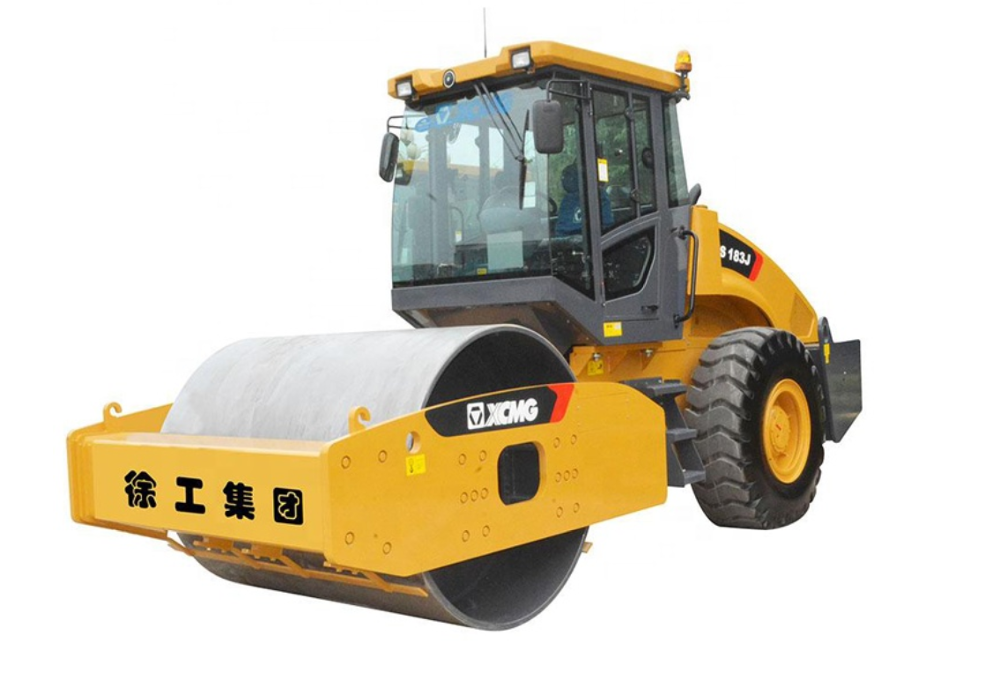 16t Earth Roller Compactor Machine / Yellow Road Maintenance Equipment
