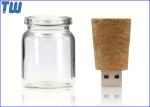 Waterproof Glass Bottle 16GB USB Memory Stick Cork Design Information Storage