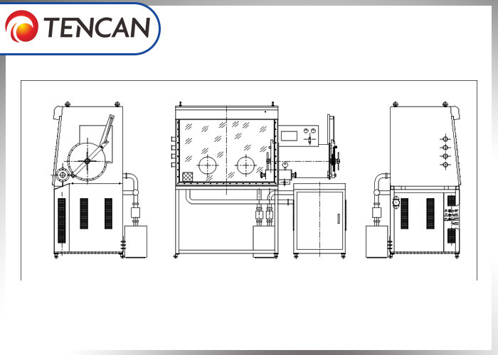 3000Pa Bearing Pressure Inert Gas Glove Box with 1PPM Max Water & Oxygen Content