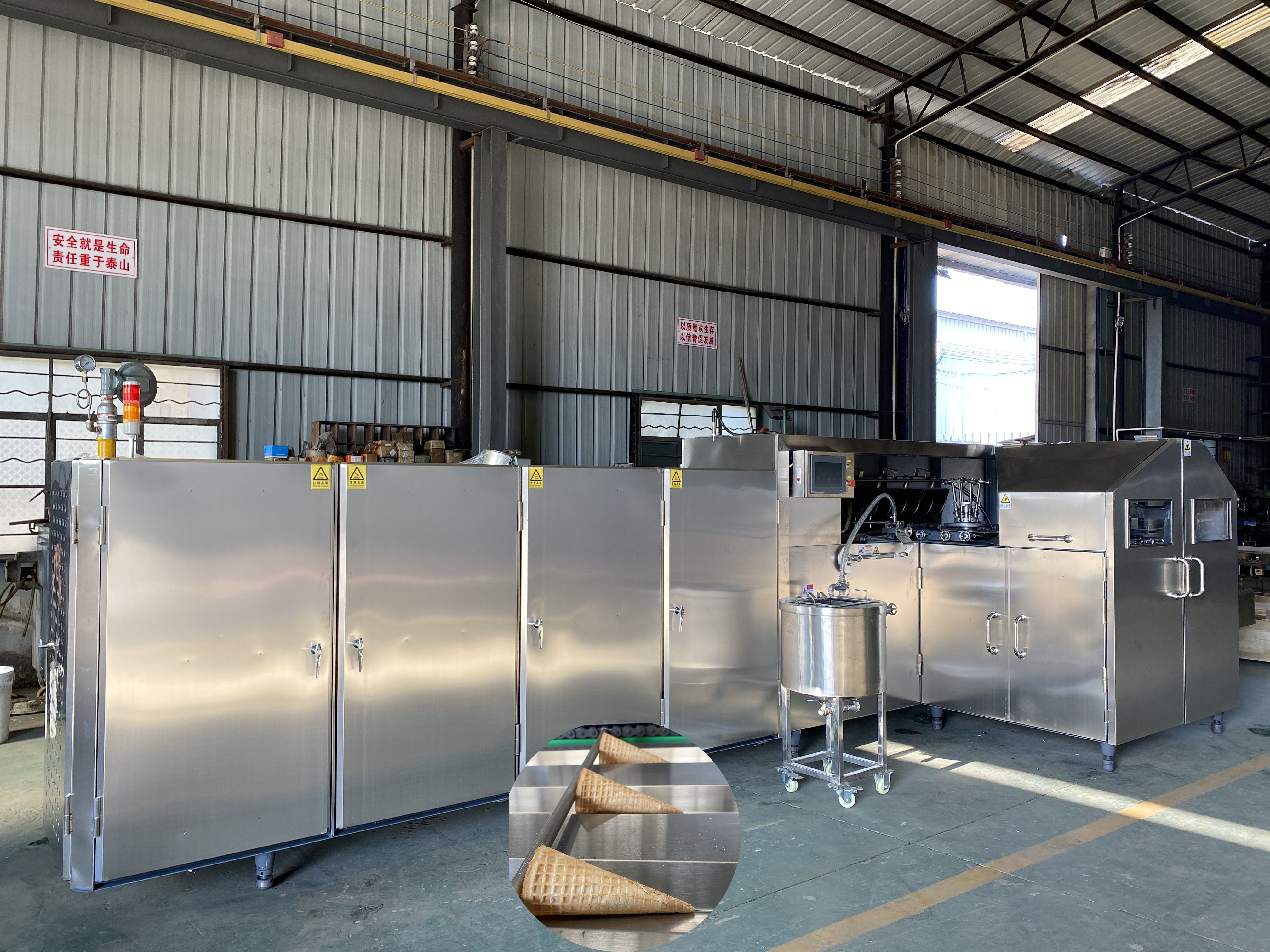 3.37kw 7kg/H Automatic Ice Cream Cone Machine Baking Oven Type