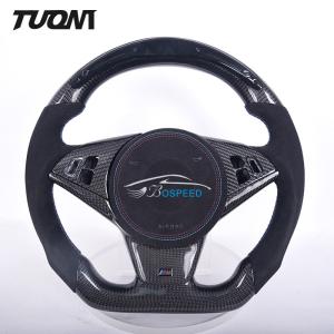Quality Matte Carbon Fiber Steering Wheel Bmw M5 E60 Sports Alcantara 350mm Auto Parts wholesale