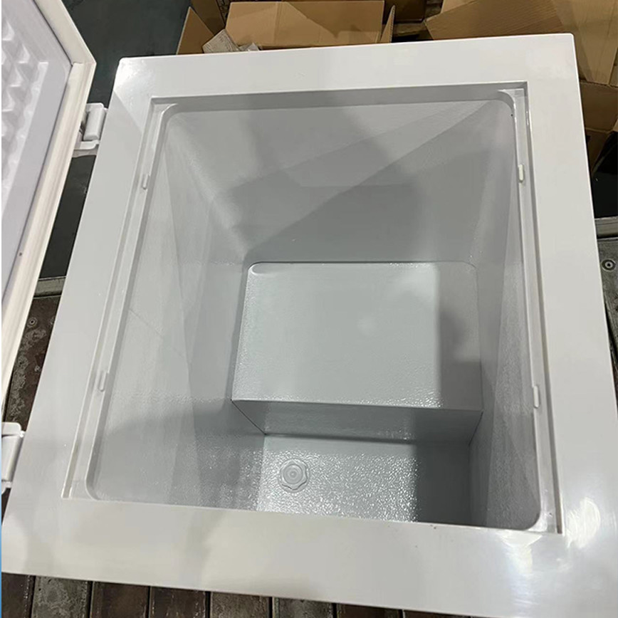 Glass Material Single Door Deep Chest Freezer Mechanical Temperature Control