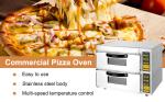 220-240V/50Hz-60Hz Voltage 3kw Commercial Baking Equipment with Temperature