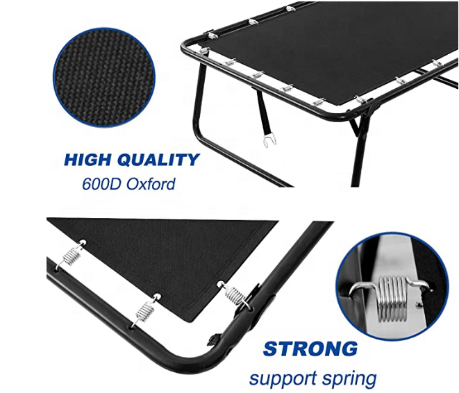 Modern Hotel Essential Foldable Metal Platform Bed Frame Tool-Free Assembly